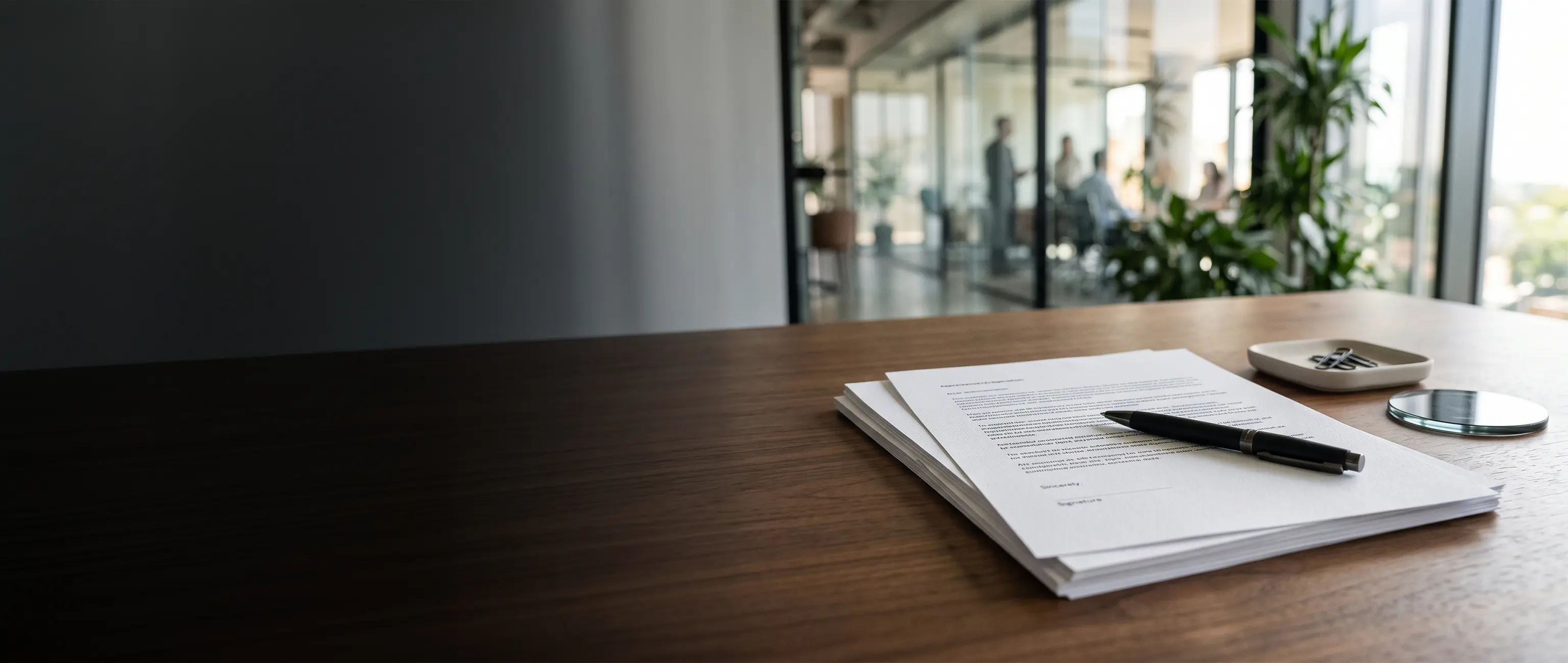 National Bonds FATCA and CRS financial compliance documents with a pen on a modern office desk.
